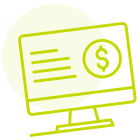 Icon illustration of a computer monitor